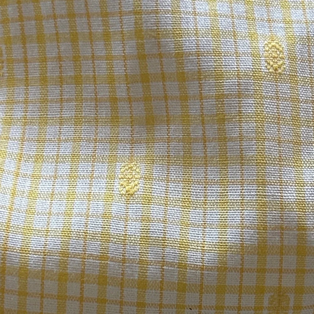 Women's Karman Long Sleeve Western Wear Shirt Yellow Size 12 Pearl Snap VTG - Picture 5 of 8